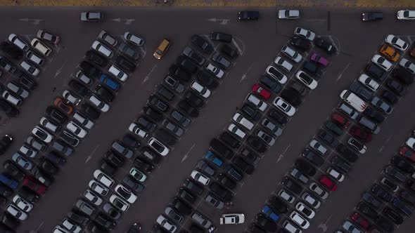 Aerial View of Automobile Parking