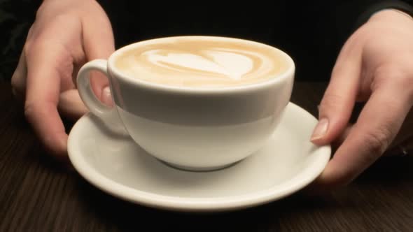 Cappuccino Cup. Close-up.