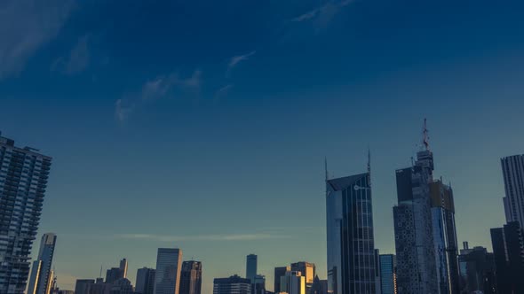 Timelapse of evening in Melbourne