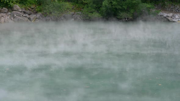 Steaming hot spring in Taipei