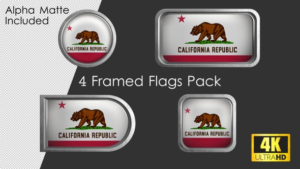 California State Flag Framed