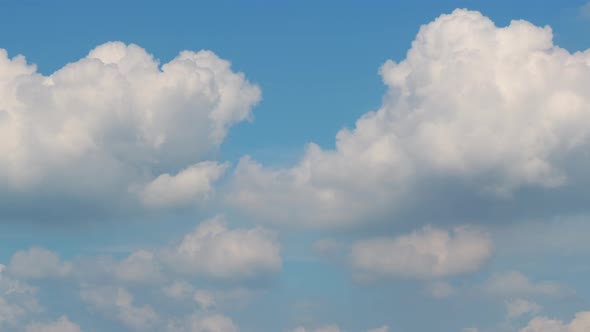Timelapse of Blue Sky White Clouds
