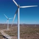 Aerial up and away from wind turbine, desert - VideoHive Item for Sale