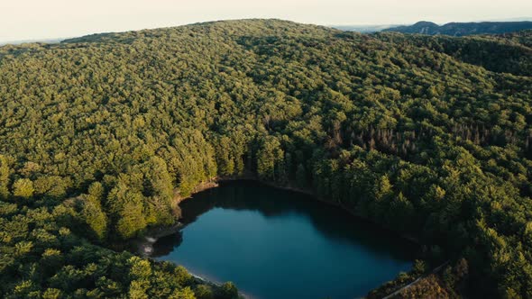 Aspromonte Park Mountain in Calabria with Lake