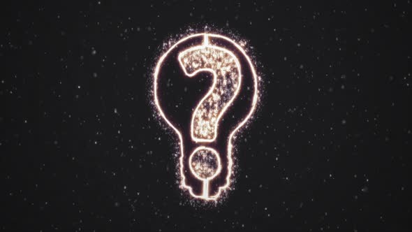 Light Bulb with Question