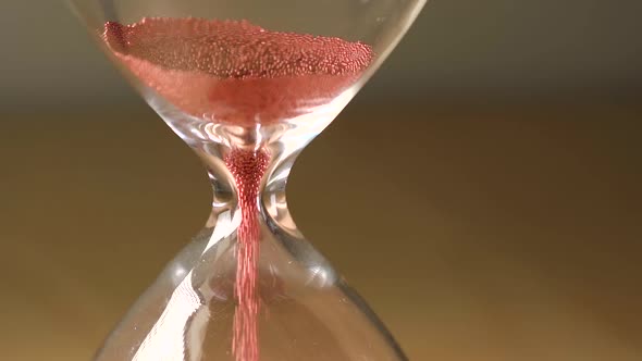 Hourglass Measuring the Passing Time in a Countdown to a Deadline