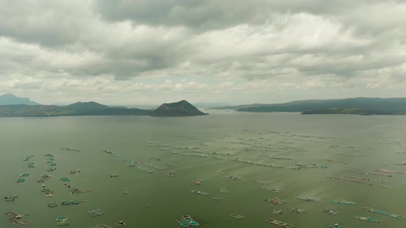 Taal Volcano in Lake. Tagaytay, Philippines.