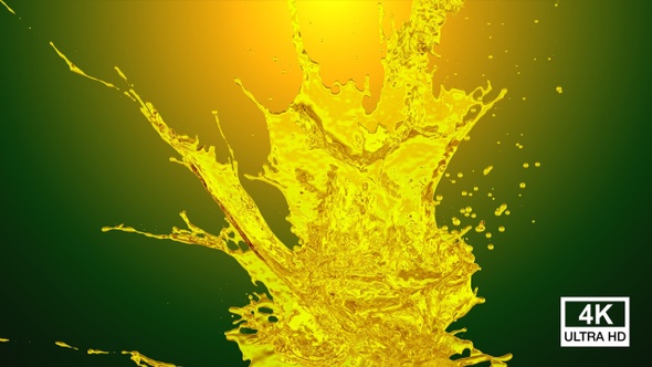 Olive Oil Splash 4K