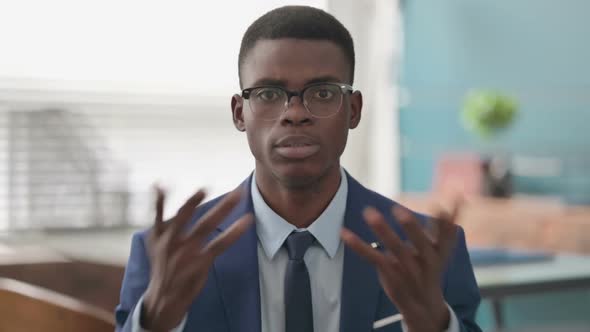 Young African Businessman Feeling Angry Fighting