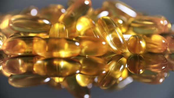 Vitamins Supplements Pills Omega 3. Cod Liver Oil Medicines. 