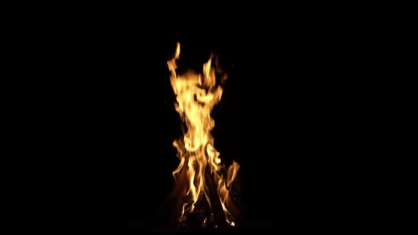 Fire Flames on a Black Background