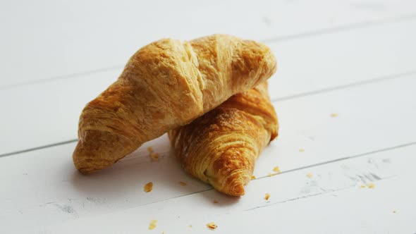 Fresh Croissants on Table