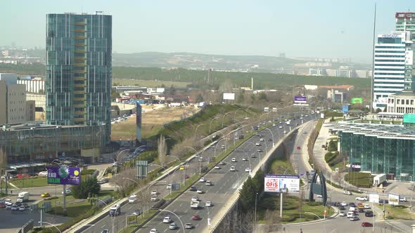 Highway and Cars in the City 4K