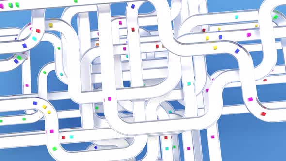 Goods Distribution Warehouse Parcel Delivery Logistic Transportation Concept Able to Loop Seamless alt