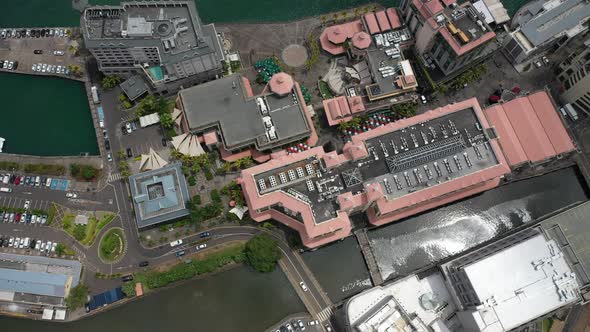 aerial view of Port Louis Mauritius, city center