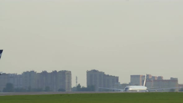 Aeroflot passenger plane taking off