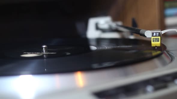 Musical Vinyl Recording In An Old Player