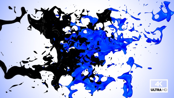 Blue & Black Mixed Color Stream Splash Collision alt