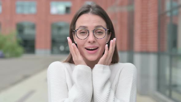 Young Woman Feeling Surprised,