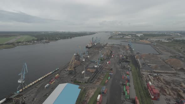 Industrial zone port container terminal