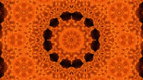 Fire kaleidoscope animation abstract