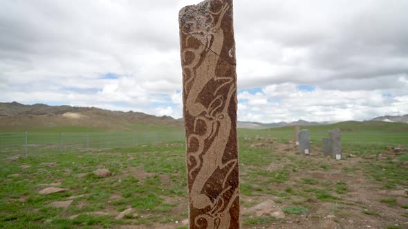 Inscription of Obelisk Menhir From Old Ancient Times