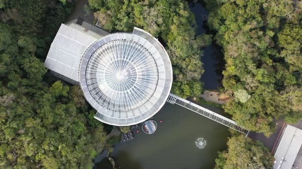 Curitiba Brazil. Public park at downtown city of Parana state.