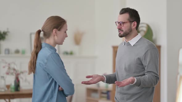 Man Having Argument with Partner at Home