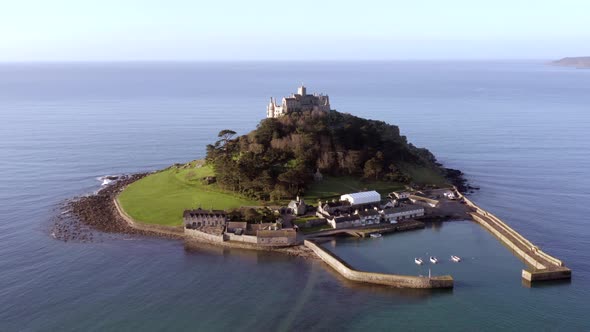 The Picturesque St Michael's Mount a Tidal Island in Cornwall UK