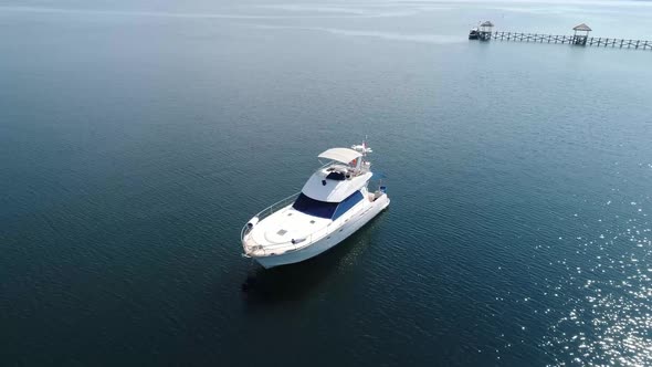 Marine yacht aerial photography 4k