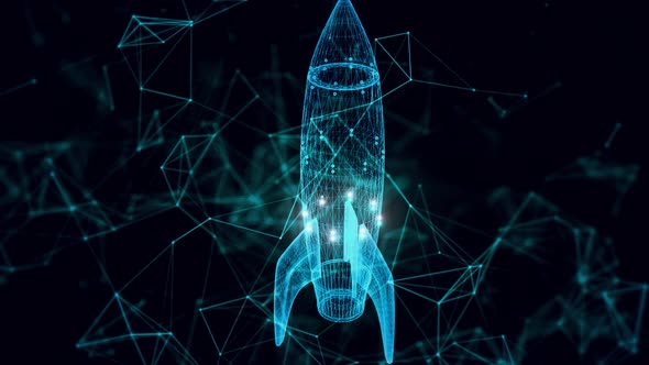 Rocket Hologram Close Up 4k alt