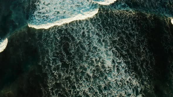 Ocean Waves and Sea Surf Aerial View