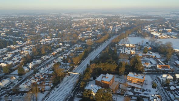 Intercity High Speed Train in the Snow