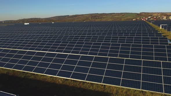 Drone Shooting Solar Panel Station