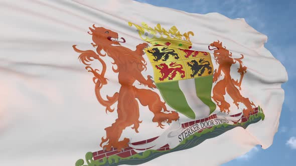 Historical flag of the city of Rotterdam.