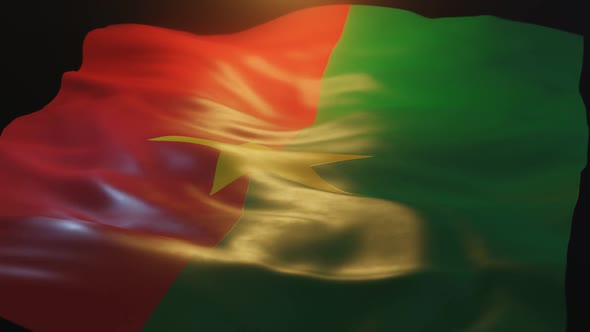 Burkina Faso Flag Low Angle View