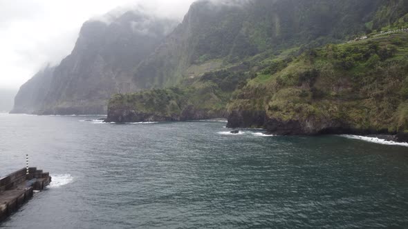 Scenic coastal views in Seixal in Madeira. Shot on DJI.