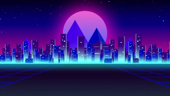 Road with blue and pink sky at night alt