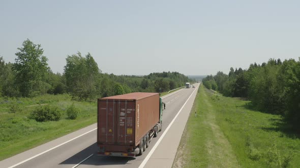 Trucking Lorry on the Road
