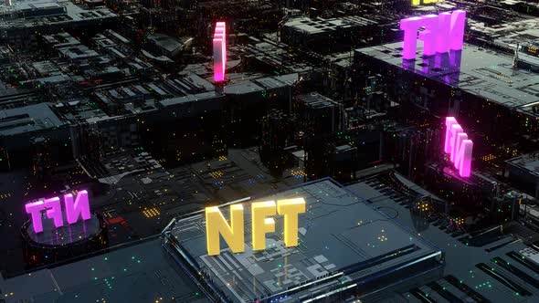 NFT City  Metaverse VJ Loop Animation