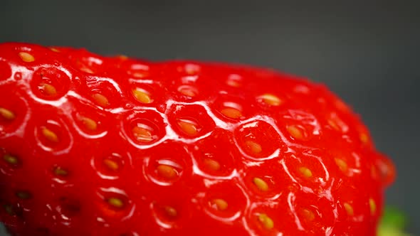 Red strawberry macro