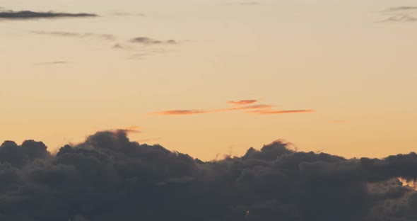 Timelapse of Clouds Forming During Sunset