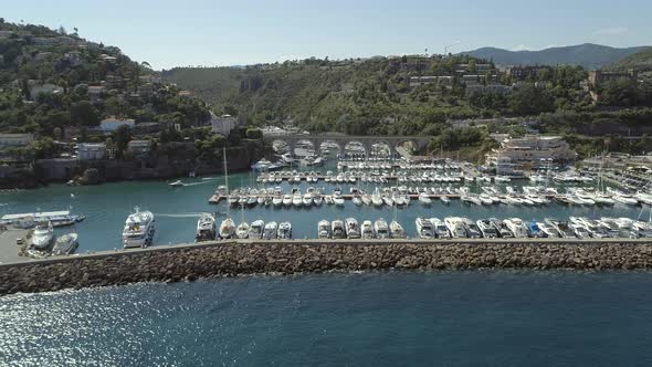 Aerial View of Port De La Rague on the South Coast of France