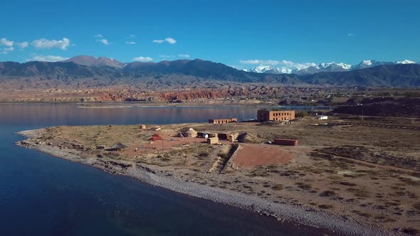 Mountains And Lake Issyk Kul In Kyrgyzstan