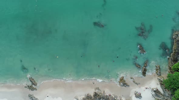 Amazing sea waves seascape in Phuket island Thailand. High quality footage