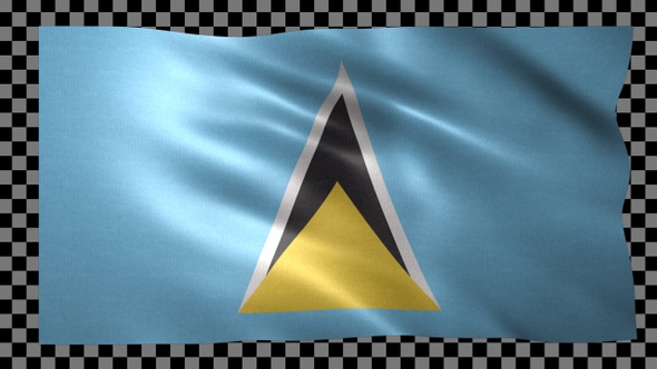 Saint Lucia waving flag looped alt