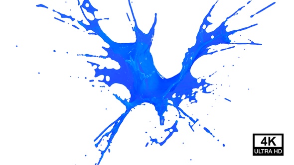 Blue Paint Drops Splash
