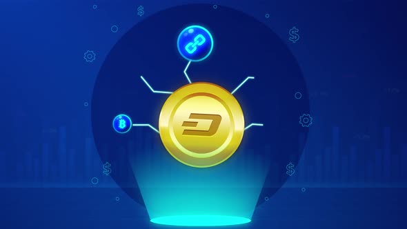 2D Crypto Economic Business Nft Animation Background Dash