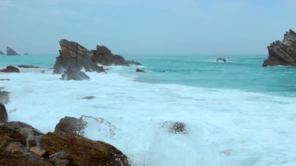 Rocks and Ocean Surf