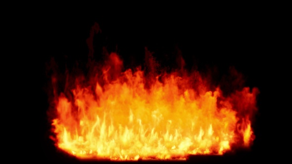 The flames burn and float like a real fire to be gradually extinguished Isolated by Alpha channel alt